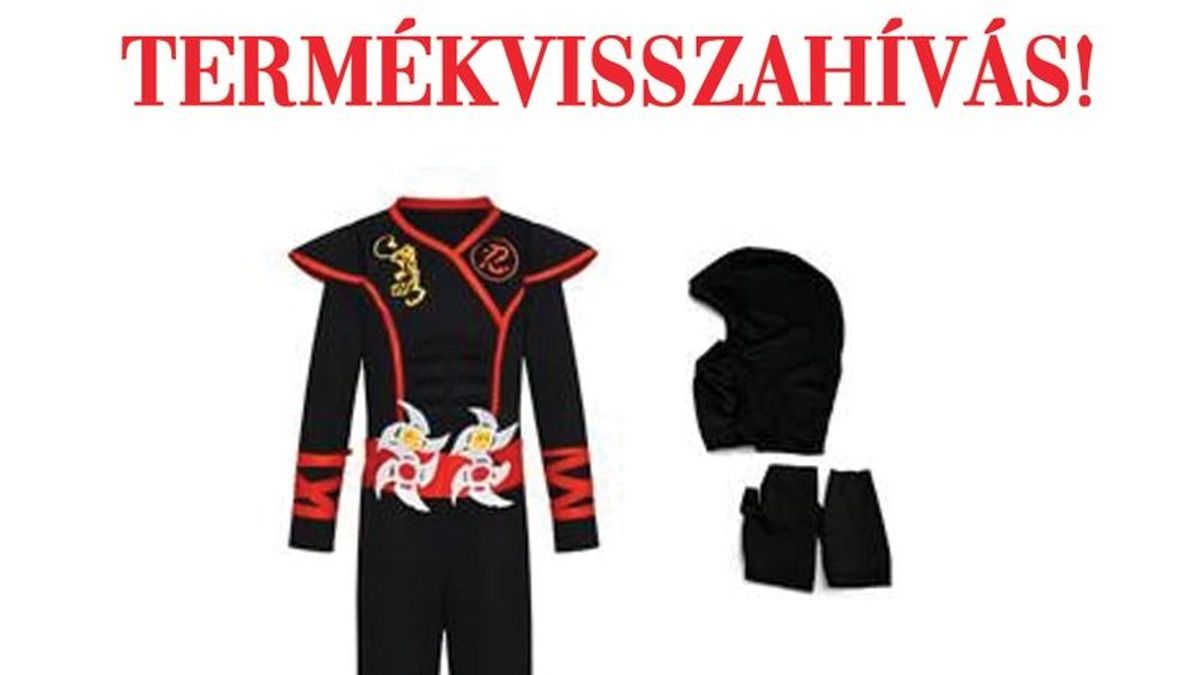 Visszahívták a Temun árult ninja-gyermekjelmezt